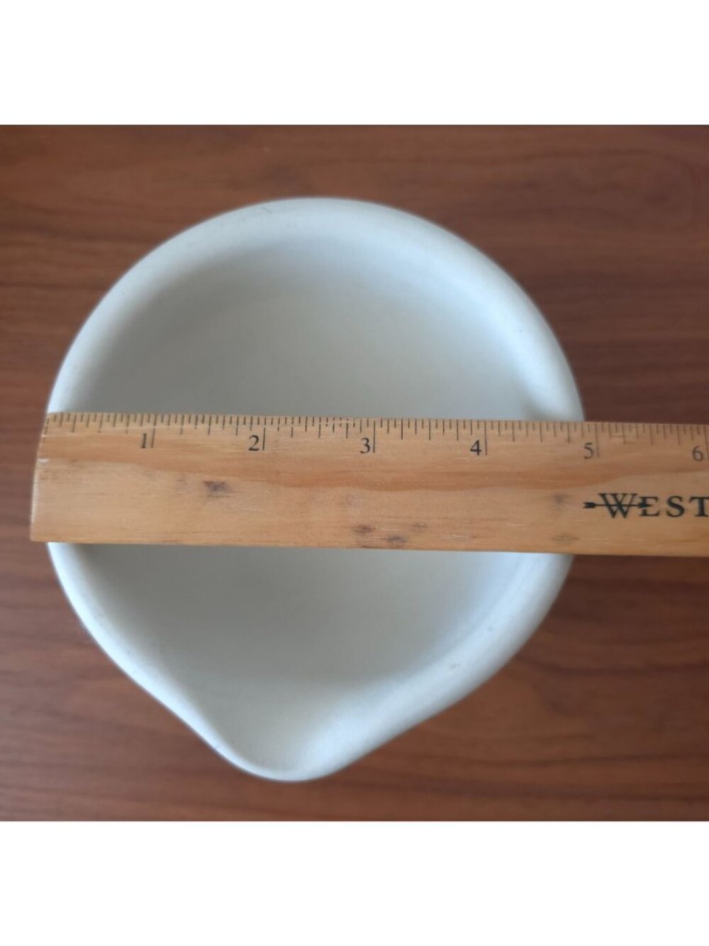 Milton Brook Unglazed Vitrified Porcelain #2 Mortar & Beechwood Pestle Set - Picture 6 of 7